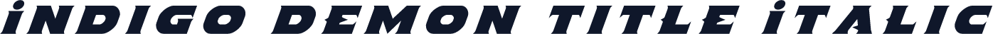Indigo Demon Title Italic