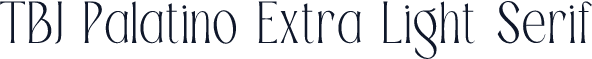 TBJ Palatino Extra Light Serif