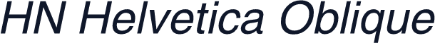 HN Helvetica Oblique