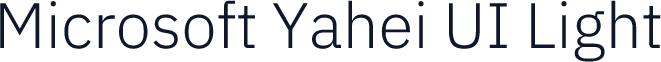 Microsoft Yahei UI Light