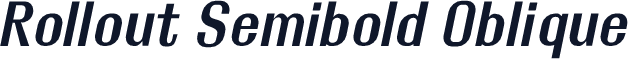 Rollout Semibold Oblique