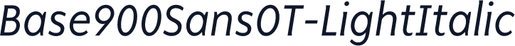 Base900SansOT-LightItalic