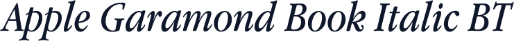Apple Garamond Book Italic BT