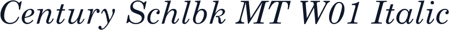 Century Schlbk MT W01 Italic