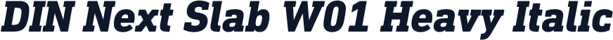 DIN Next Slab W01 Heavy Italic