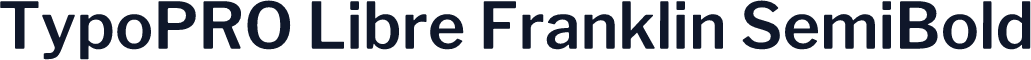 TypoPRO Libre Franklin SemiBold