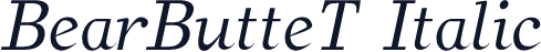 BearButteT Italic
