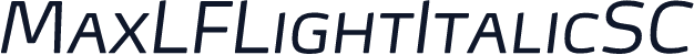 MaxLFLightItalicSC