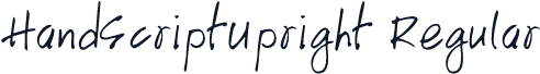 HandScriptUpright Regular