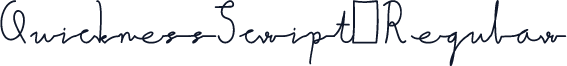 QuicknessScript-Regular