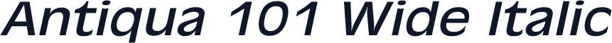 Antiqua 101 Wide Italic