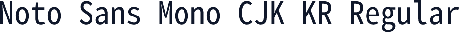 Noto Sans Mono CJK KR Regular