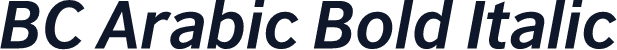 BC Arabic Bold Italic