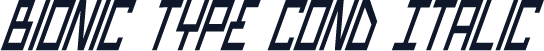 Bionic Type Cond Italic