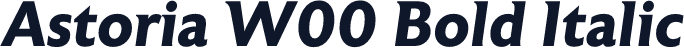 Astoria W00 Bold Italic