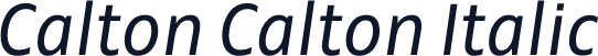 Calton Calton Italic