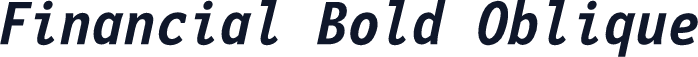 Financial Bold Oblique