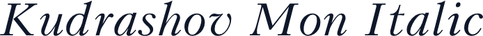 Kudrashov Mon Italic