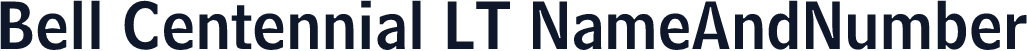 Bell Centennial LT NameAndNumber