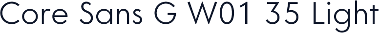 Core Sans G W01 35 Light