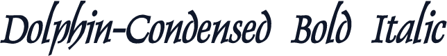 Dolphin-Condensed Bold Italic
