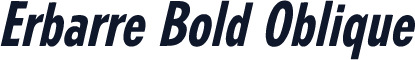 Erbarre Bold Oblique