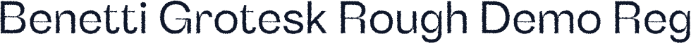 Benetti Grotesk Rough Demo Reg