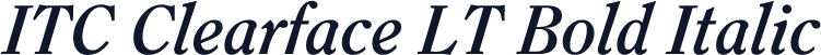 ITC Clearface LT Bold Italic