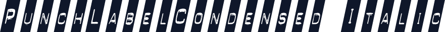 PunchLabelCondensed Italic