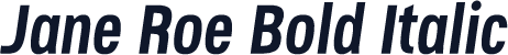 Jane Roe Bold Italic