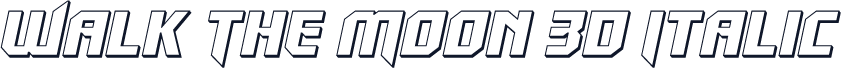 Walk The Moon 3D Italic