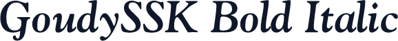 GoudySSK Bold Italic