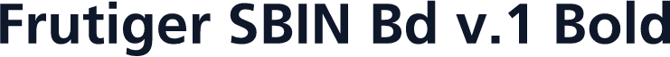 Frutiger SBIN Bd v.1 Bold