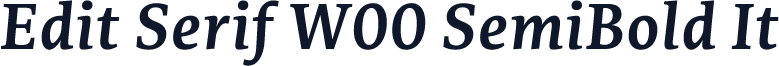 Edit Serif W00 SemiBold It