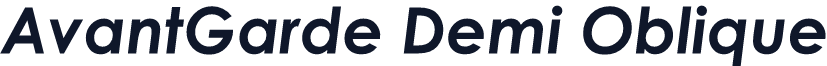 AvantGarde Demi Oblique