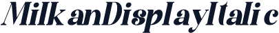 MilkanDisplayItalic