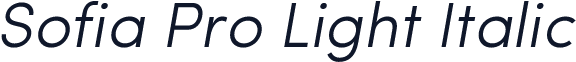 Sofia Pro Light Italic