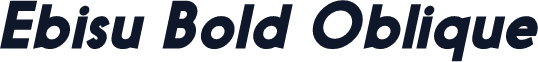 Ebisu Bold Oblique