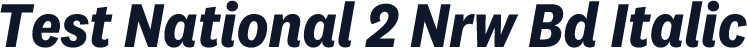 Test National 2 Nrw Bd Italic