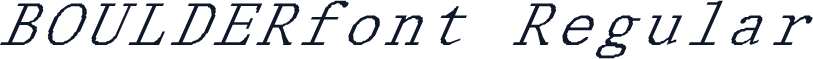 BOULDERfont Regular