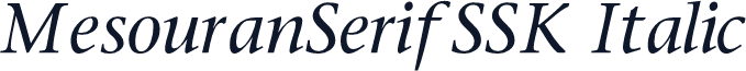 MesouranSerifSSK Italic