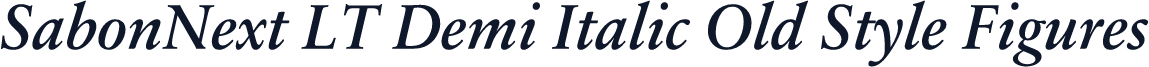 SabonNext LT Demi Italic Old Style Figures