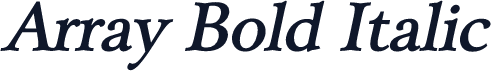 Array Bold Italic
