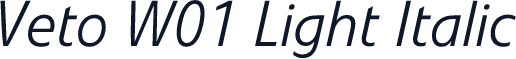 Veto W01 Light Italic