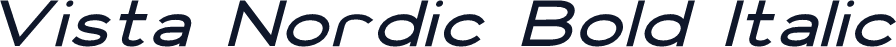 Vista Nordic Bold Italic