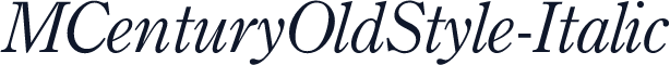 MCenturyOldStyle-Italic