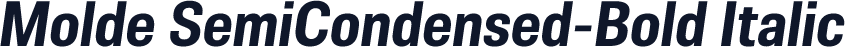 Molde SemiCondensed-Bold Italic