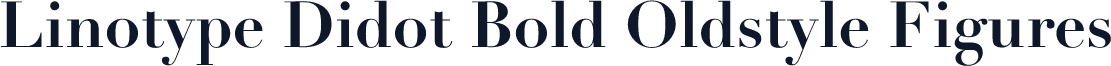 Linotype Didot Bold Oldstyle Figures