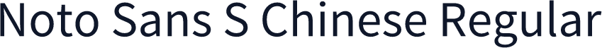 Noto Sans S Chinese Regular