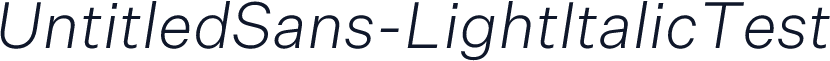 UntitledSans-LightItalicTest